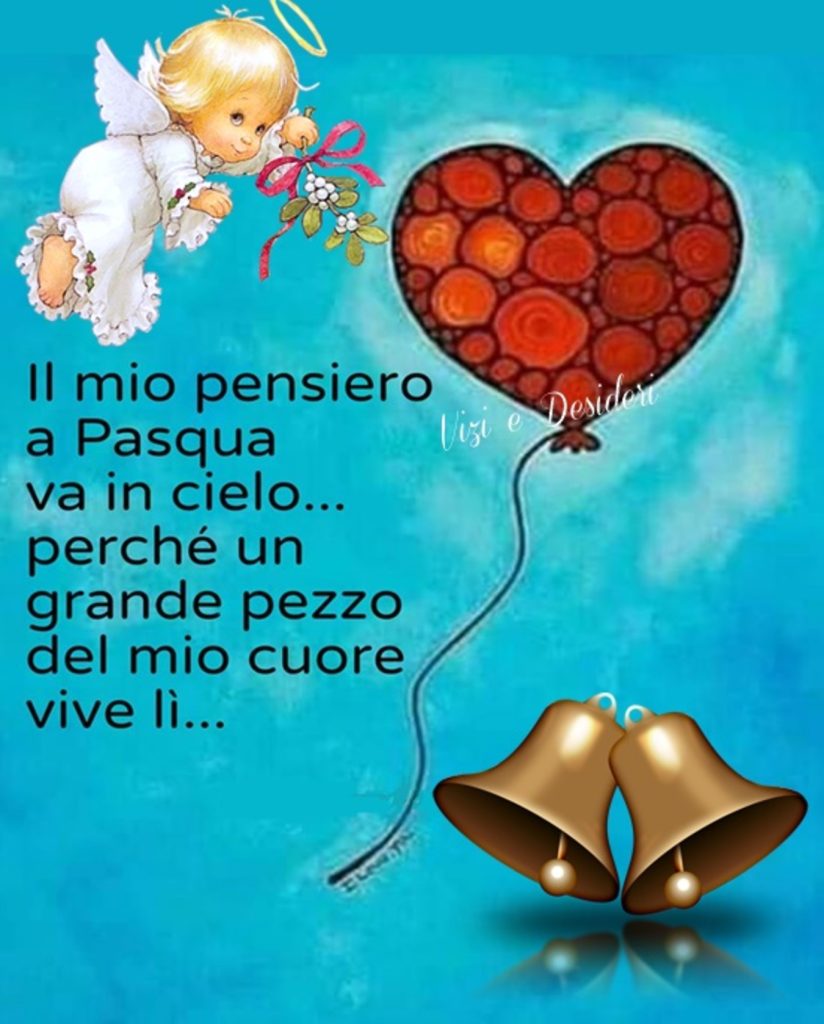 Il mio pensiero a Pasqua va in cielo... perché un grande pezzo del mio cuore vive lì