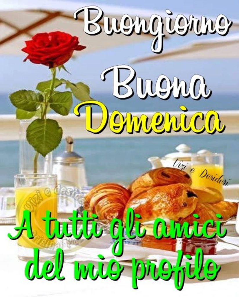 Buongiorno Buona Domenica a tutti gli amici del mio profilo