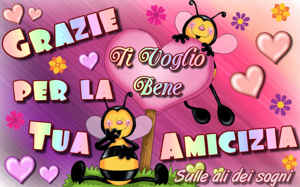 Grazie per la tua amicizia ti voglio bene