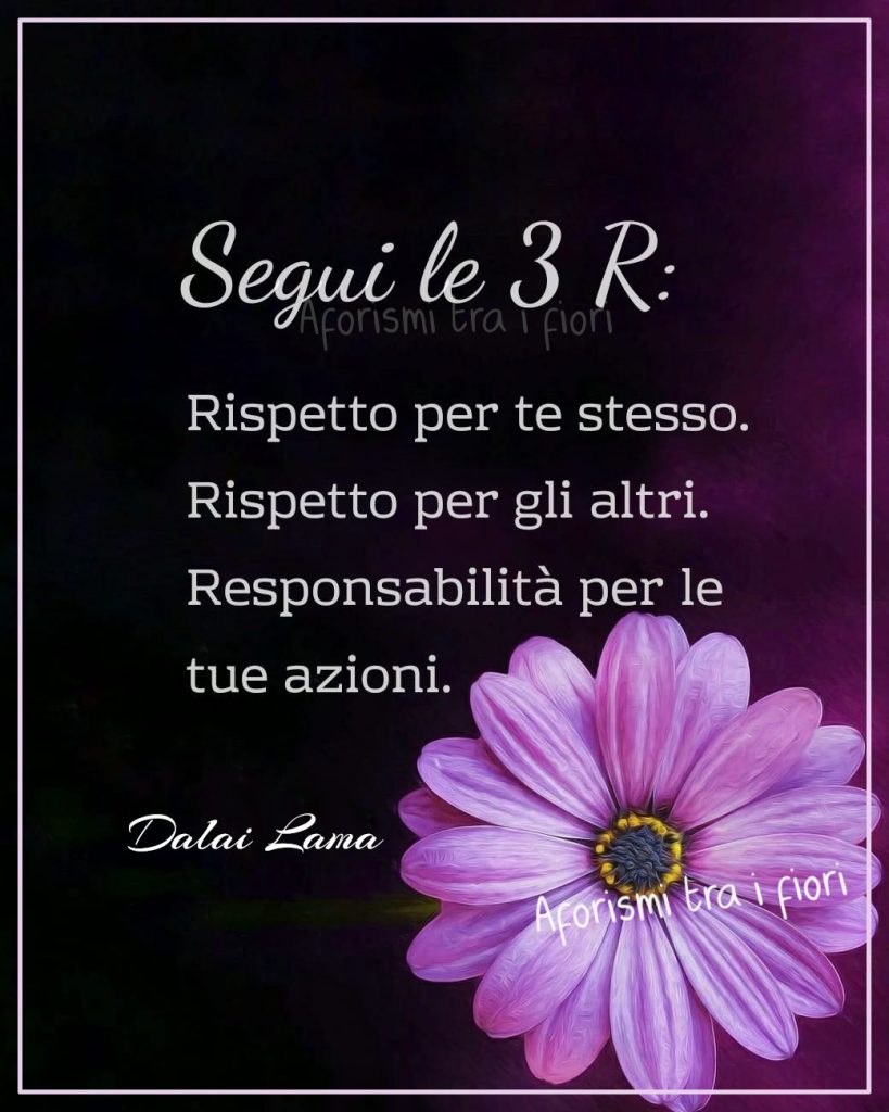 Rispetto per te stesso. Rispetto per gli altri. Responsabilità per le tue azioni