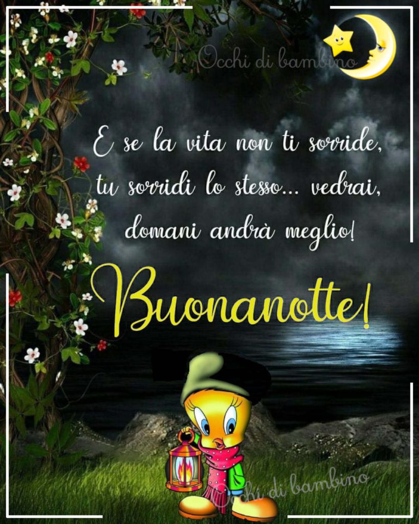 E se la vita non ti sorride, tu sorridi lo stesso... vedrai, domani andrà meglio! Buonanotte!