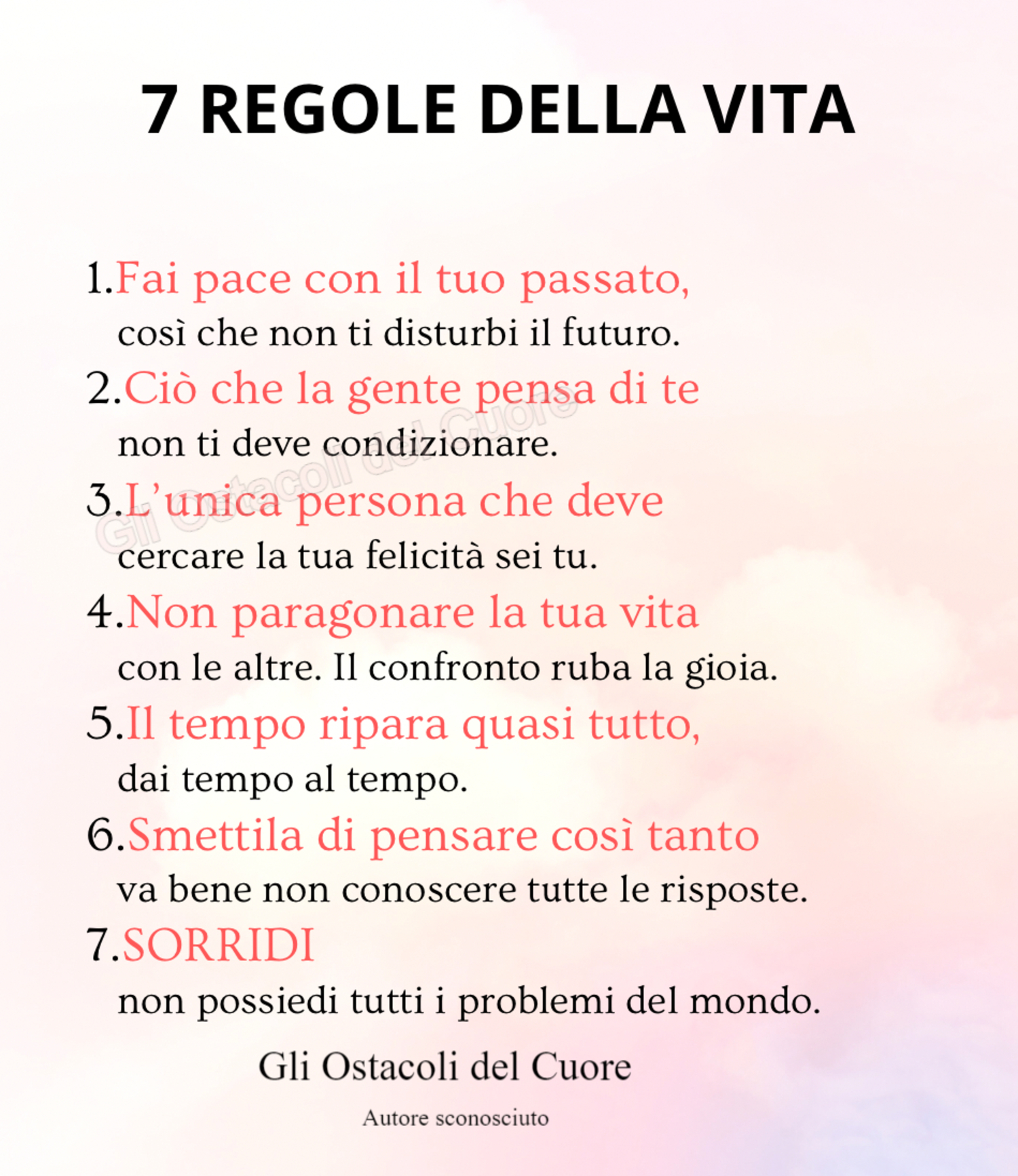 Sette regole della vita